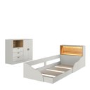 Ver imagem 2 de Cama Montessoriana Infantil e Cômoda C/ 3 Gavetas e 2 Portas Cor:arenas com Mel
