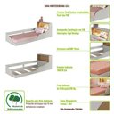 Ver mais imagens de Cama Montessoriana Infantil e Cômoda C/ 3 Gavetas e 2 Portas Cor:arenas com Mel