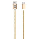 Ver imagem 1 de Cabo Micro USB para USB - 90cm - Dourado - Metal Entrelaçado - Dazz 6013671