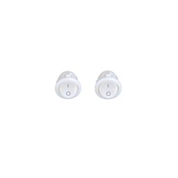 Kit 2 Botão Interruptor Redondo Marcenaria Liga/des Tictac:branco - 1