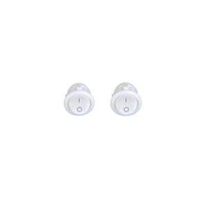 Kit 2 Botão Interruptor Redondo Marcenaria Liga/des Tictac:branco