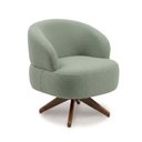 Ver imagem 1 de Poltrona Decorativa Chair Bouclé Verde Sálvia Premium Giratória Sala Dekorien