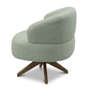Ver imagem 5 de Poltrona Decorativa Chair Bouclé Verde Sálvia Premium Giratória Sala Dekorien
