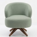 Ver imagem 4 de Poltrona Decorativa Chair Bouclé Verde Sálvia Premium Giratória Sala Dekorien
