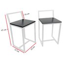 Ver imagem 5 de Mesa Prime 4 Cadeiras Branco/Preto Redonda BF Decor Prime Compacta