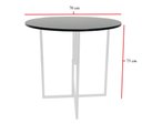 Ver imagem 4 de Mesa Prime 4 Cadeiras Branco/Preto Redonda BF Decor Prime Compacta