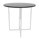 Ver imagem 3 de Mesa Prime 4 Cadeiras Branco/Preto Redonda BF Decor Prime Compacta