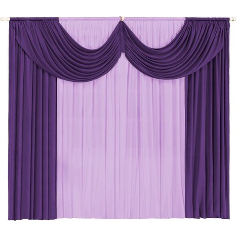 Cortina Paris 3 00 X 2 80 Para Sala Ou Quarto:Uva e Lilás