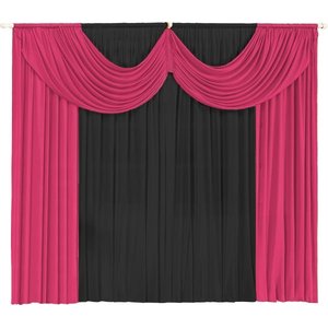 Cortina Paris 3 00 X 2 80 Para Sala Ou Quarto:Pink e Preto