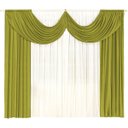 Ver imagem 1 de Cortina Paris 3 00 X 2 80 Para Sala Ou Quarto:Verde e Palha