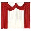 Ver imagem 1 de Cortina Paris 3 00 X 2 80 Para Sala Ou Quarto:Vermelho e Palha