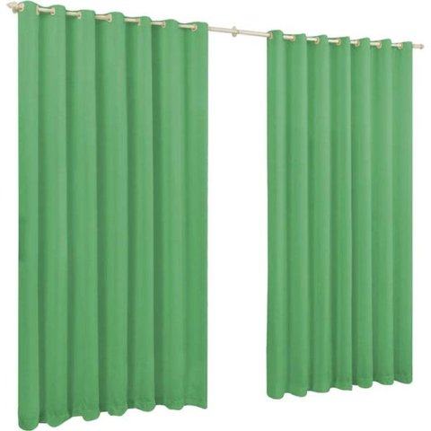 Cortina Roma Oxford 3 Metros Para Sala E Quarto:Verde Bandeira