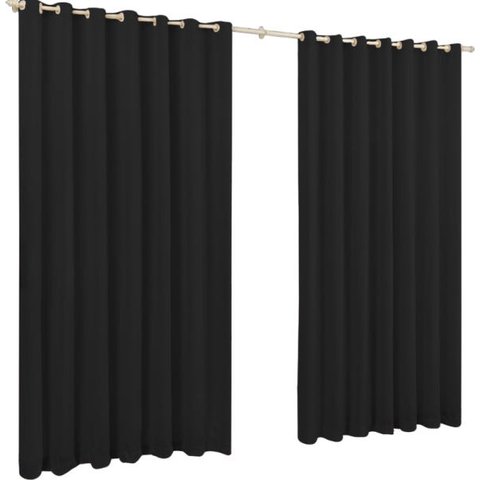 Cortina Roma 4 Metros Para Sala E Quarto:Preto
