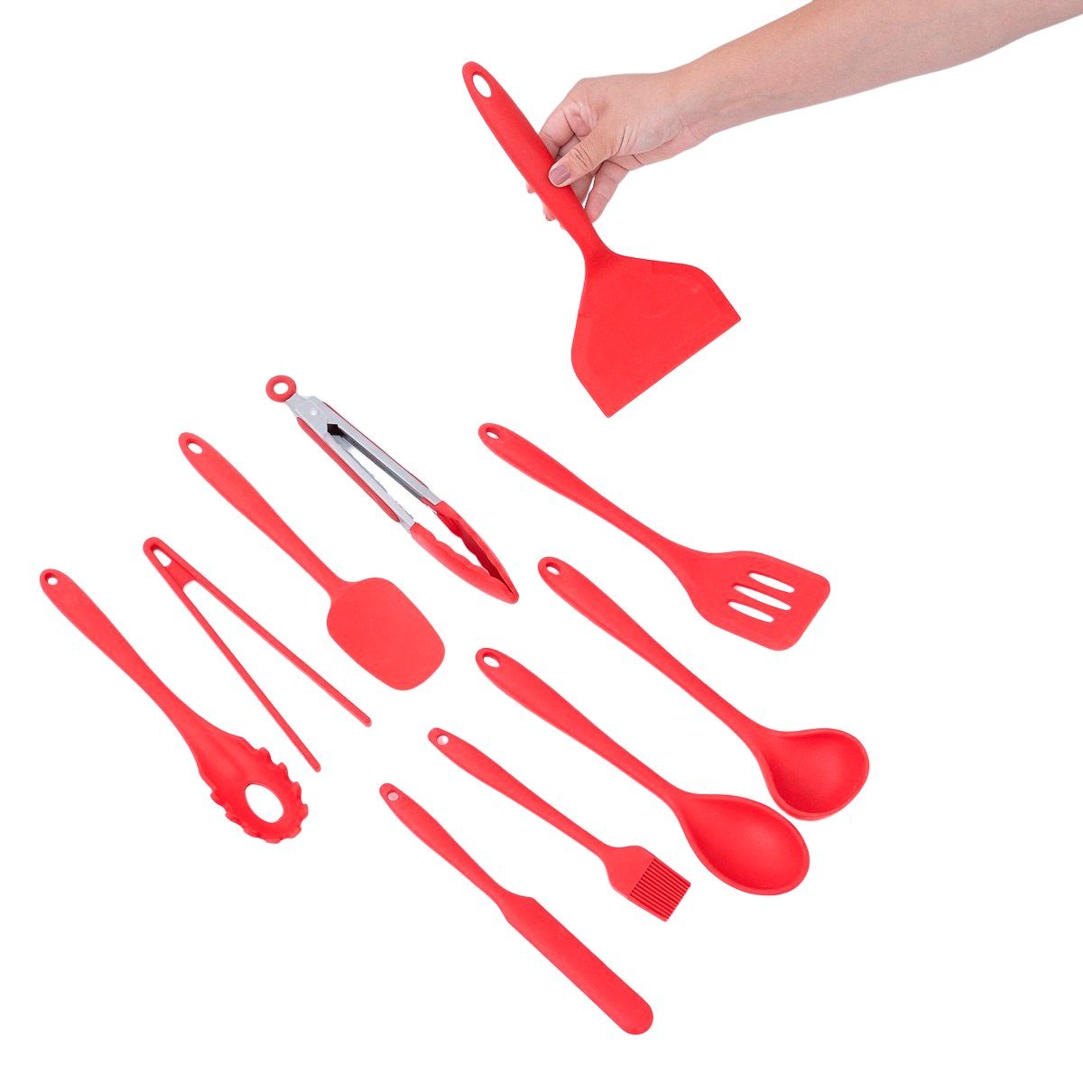 Kit 10 utensílios de cozinha de silicone completo multiuso - Oikos - 7