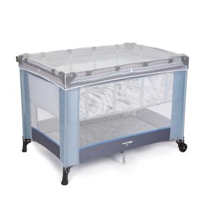 Berço Portátil Fit - Geo Azul - Voyage