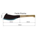 Ver imagem 2 de Facão Cana com Cabo 400mm x Lâmina 355mm - Flachi PIR33