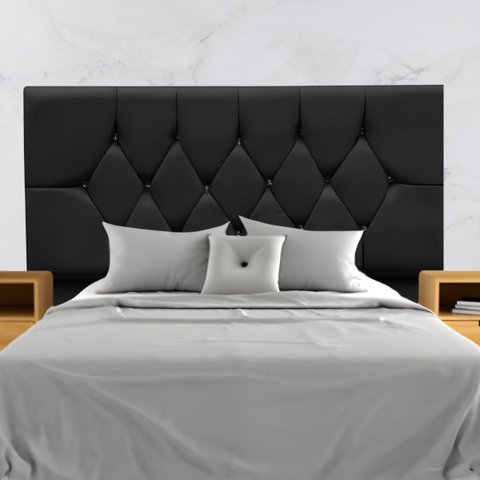 Cabeceira para Cama Casal Queen 160 Cm Analu e Frame Suede:preto