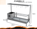 Ver imagem 2 de Parrilla para Alvenaria 89x34 - Firebox + 1 Grelha Argentina + Kit Tendal