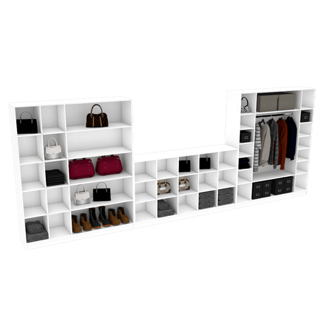 Kit Closet Modular M18+105+124 M100.2021.b (casa Comérico) Mundi Moveis