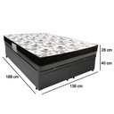 Ver imagem 3 de Cama Box Baú Casal Sintético Bipartido + Colchão Ortobom Iso Dupla Face 60x138x188 Cor:cinza