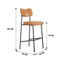 Ver imagem 6 de Conjunto 2 Banquetas Alta Stela para Cozinha Courino Whisky - Belliv Decor