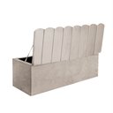 Ver imagem 2 de Calçadeira Baú Recamier Queen 160CM Alanis Suede Bege - D A DECOR