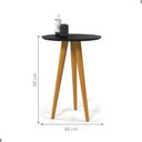 Ver imagem 3 de Mesa Lateral Aura Serena Redonda MDF 46cm Preto Oft Móveis