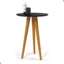 Ver imagem 2 de Mesa Lateral Aura Serena Redonda MDF 46cm Preto Oft Móveis