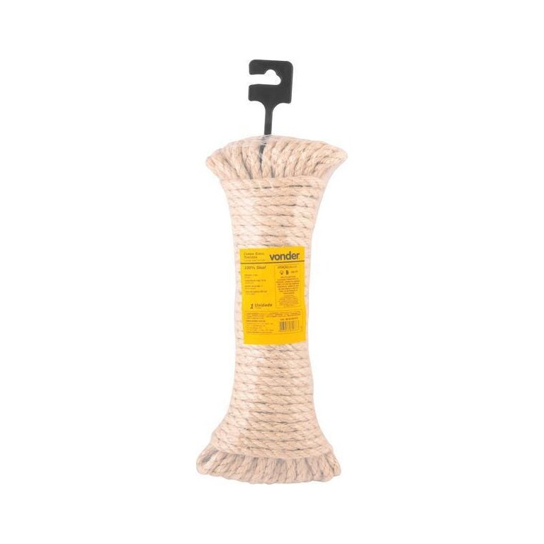 Corda Sisal 8mmx15m Cartela - Vonder