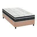 Ver imagem 1 de Cama Box Solteiro: Colchão Molas Orthoflex Bonnel Venezia + Base CRC Suede Bege(78x188)