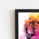 Ver imagem 2 de Quadro Chow Chow Cachorro Aquarela Tinta Moldura 30x40cm