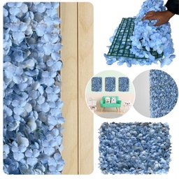 1 Painel de Parede 60x40 Flores Artificiais para Festas e Decoração de Casa - 9