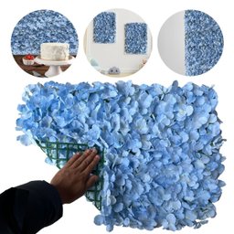 1 Painel de Parede 60x40 Flores Artificiais para Festas e Decoração de Casa - 11