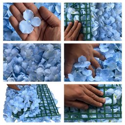 1 Painel de Parede 60x40 Flores Artificiais para Festas e Decoração de Casa - 3