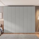 Ver imagem 1 de Guarda-Roupa Casal Madrid 8 Portas 6 Gavetas Freijó/Cinza - Pnr Móveis
