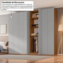Ver imagem 6 de Guarda-Roupa Casal Madrid 8 Portas 6 Gavetas Freijó/Cinza - Pnr Móveis