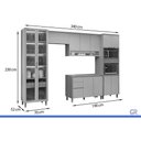 Ver imagem 3 de Cozinha Completa 5 Peças 12 Portas Allure CZ647 Gris Linea
