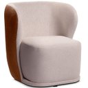 Ver imagem 6 de Kit 2 Poltronas para Sala e Escritório Base Giratória Corven Corino Marrom/linho Bege