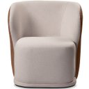 Ver imagem 7 de Kit 2 Poltronas para Sala e Escritório Base Giratória Corven Corino Marrom/linho Bege