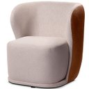 Ver imagem 3 de Kit 2 Poltronas para Sala e Escritório Base Giratória Corven Corino Marrom/linho Bege