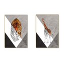 Ver imagem 1 de Kit 02 Placas Mdf Girafa e Onça Decoração Parede 28,7x22