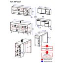 Ver imagem 3 de Armário de Cozinha Compacta com Mesa Gourmet Veneza Multimóveis Mp2201 Branco/preto