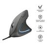 Mouse Vertical Trust Verto Ergonômico com Fio 1600dpi Preto Led Azul - 8