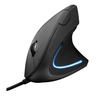 Mouse Vertical Trust Verto Ergonômico com Fio 1600dpi Preto Led Azul - 1