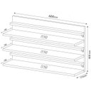 Ver imagem 4 de Sapateira 3 Prateleiras Suspensa Em Mdf - Preto