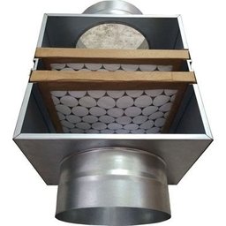 Caixa de Filtragem em Chapa Galvanizada G4 + M5 - Diam: 4" - 100 mm - 3