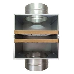 Caixa de Filtragem em Chapa Galvanizada G4 + M5 - Diam: 4" - 100 mm - 2