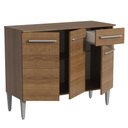 Ver imagem 4 de Balcão Gabinete Armário de Cozinha 3 Portas e 1 Gaveta Rustic Emilly Madesa