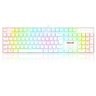 Teclado Mecânico Redragon Mitra - ABNT2 - Iluminação RGB Chroma - Switch Azul - Branco - K551W- - 1