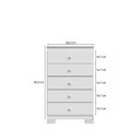 Ver imagem 4 de Guarda Roupa 6 Portas e Cômoda 5 Gavetas Infantil Quarto Completo Baby Confort Branco